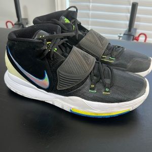 Nike Kyries black and GLOW IN THE DARK